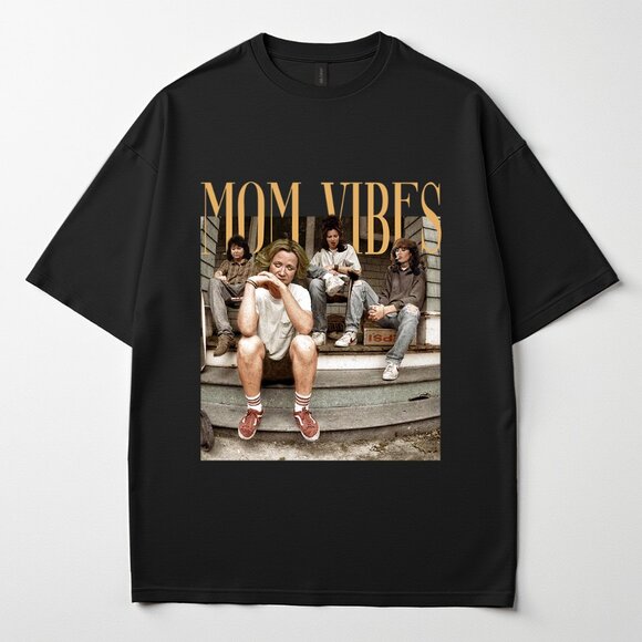 Cool Mom Vibes Shirt – Funny TV Mom Graphic Tee Black Short Sleeve Cotton - Picture 2 of 3